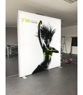 beleuchtete Pressewand, inklusive Druck auf Samba Backlit