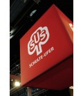 Messewürfel mit Stoff bespannt