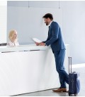 Kasse Infektionsschutz von der Decke